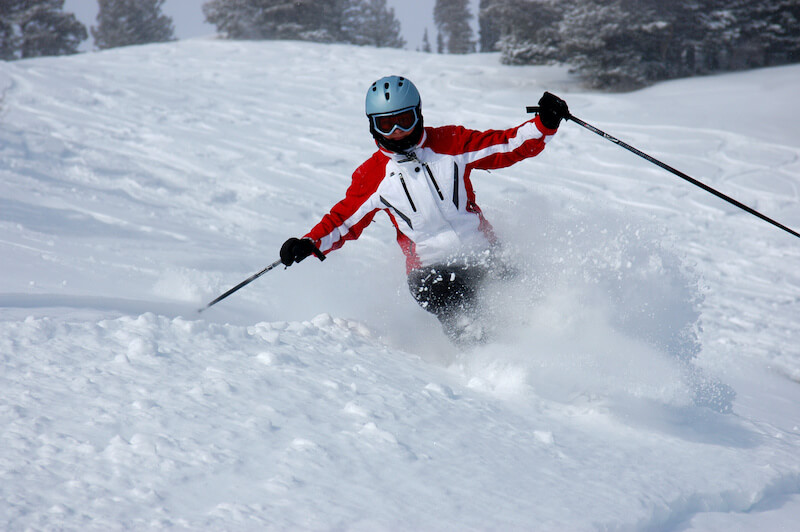 An image of a person skiing